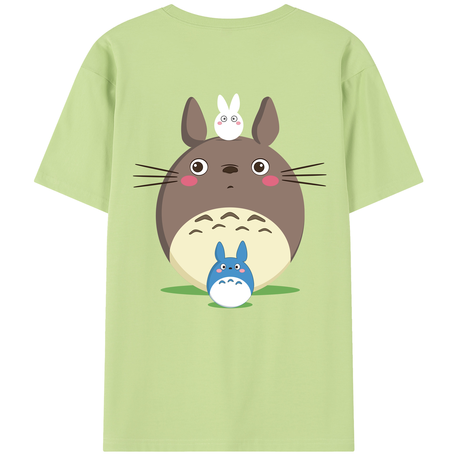 （画像用） となりのトトロ 草壁メイ 草壁サツキ My Neighbor Totoro Satsuki Kusakabe Mei Kusakabe 綿100％半袖Tシャツ（背面プリント）